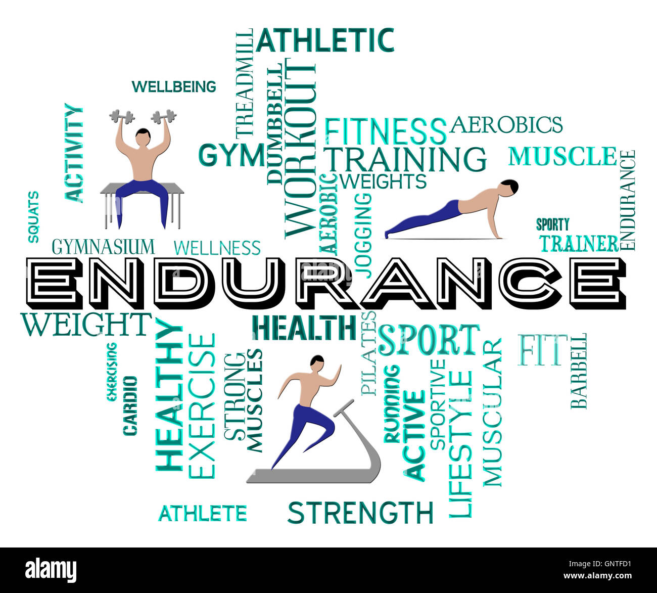 Fitness Endurance Meaning Working Out And Exercise Stock Photo - Alamy