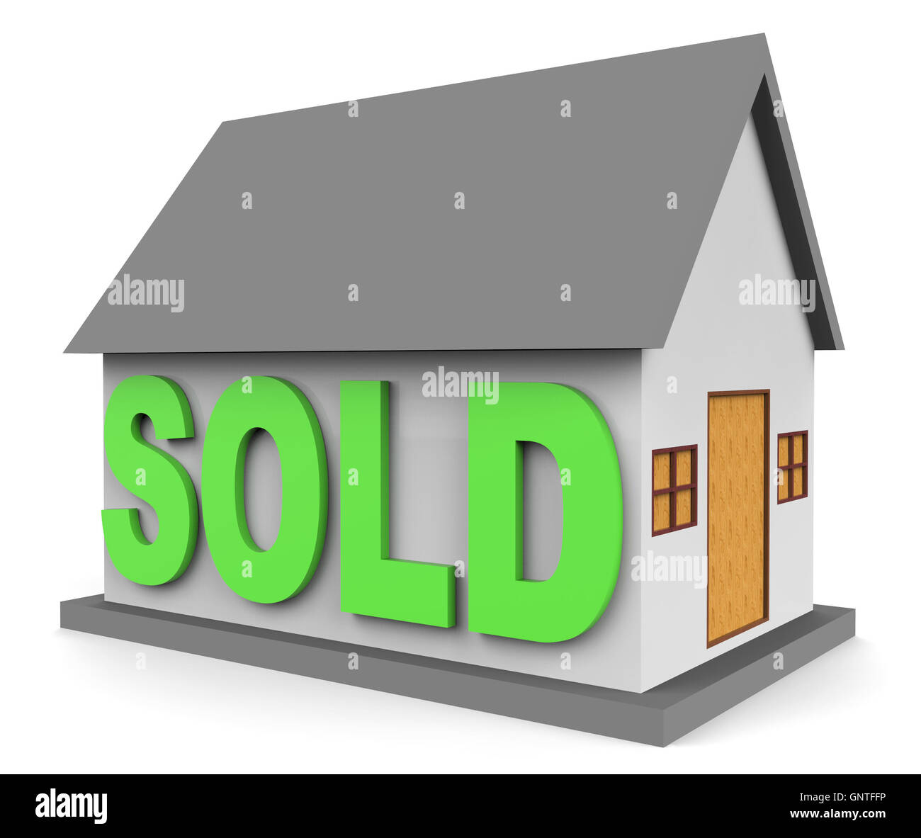 House Sold Meaning Home Sale 3d Rendering Stock Photo Alamy