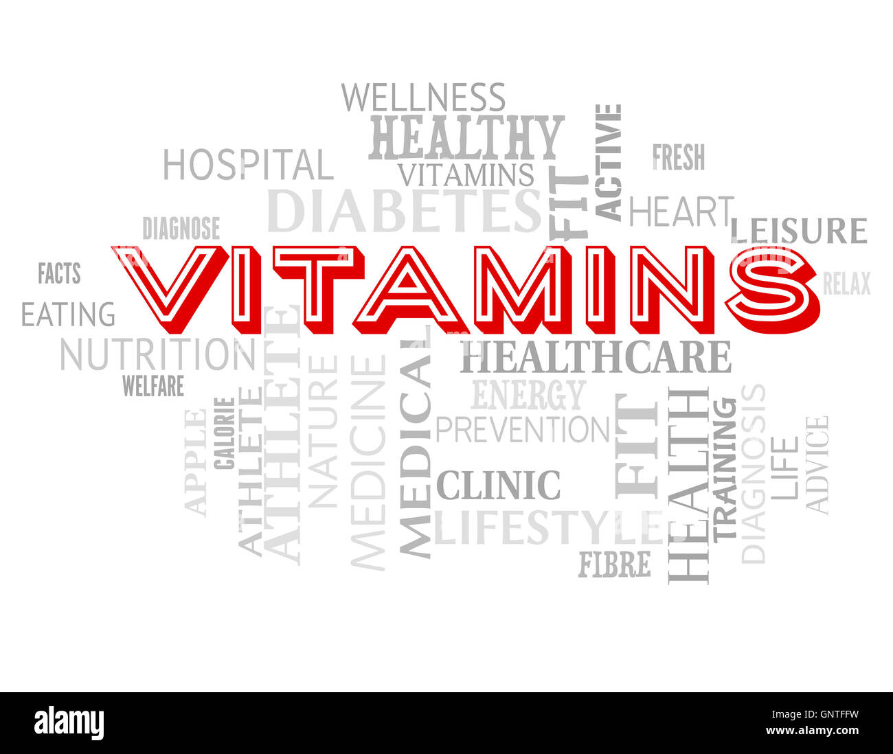 Vitamins Words Indicating Nutritional Supplements And Multivitamins