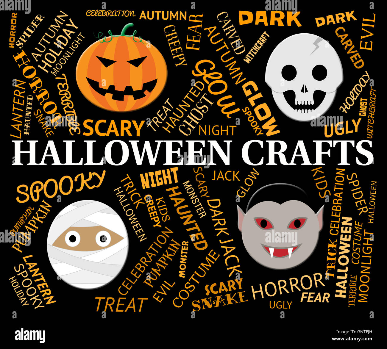 Halloween Crafts Meaning Creative Artwork And Designs Stock Photo