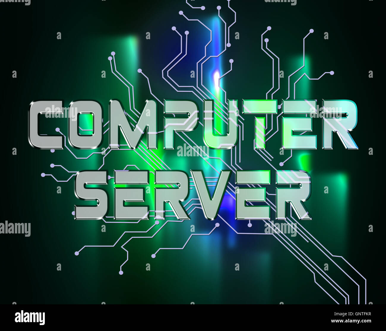 Computer Server Representing Network Servers And Connection Stock Photo ...