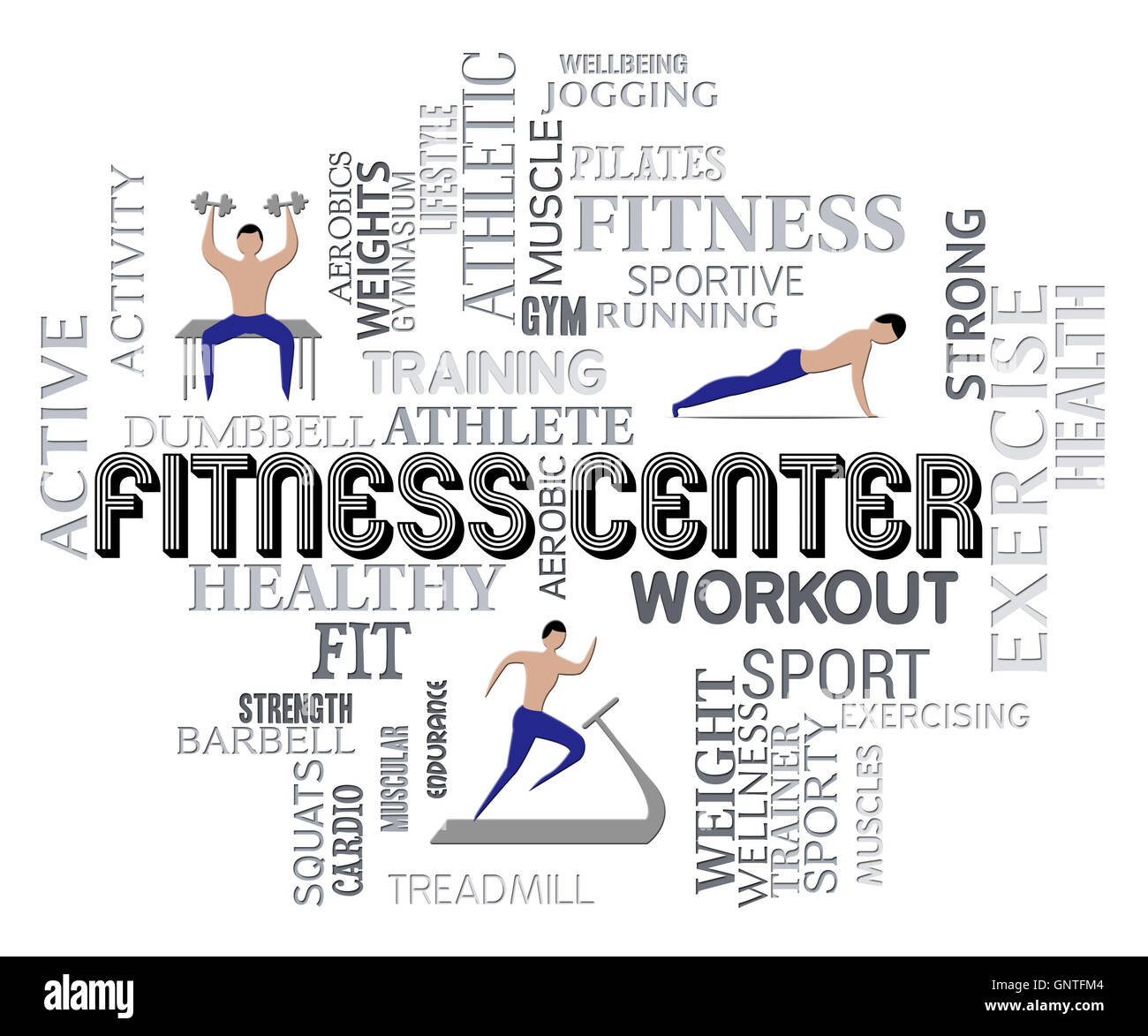 Fitness Center Meaning Work Out And Getting Fit Stock Photo Alamy