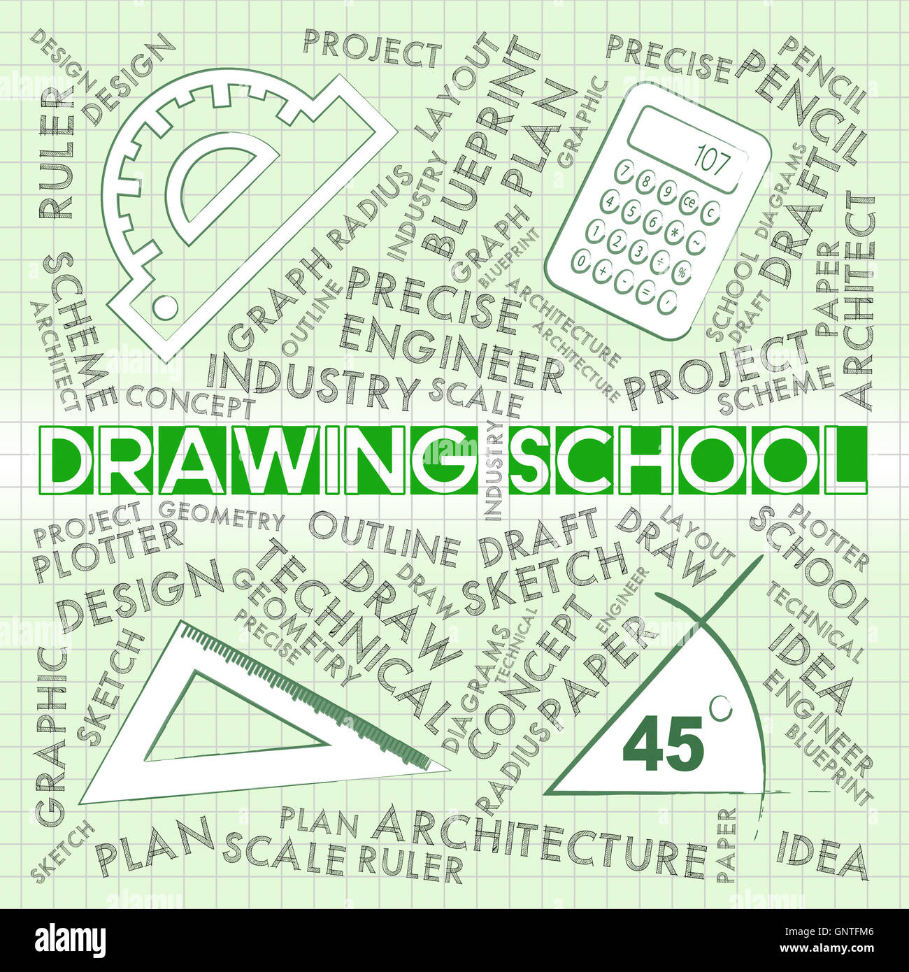 Drawing School Showing Design Education And Learning Stock Photo