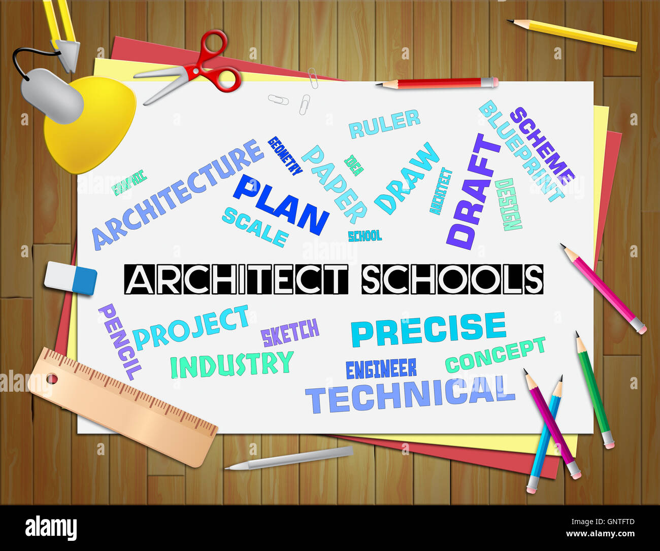 Architect Schools Showing Architecture Jobs And Education Stock Photo