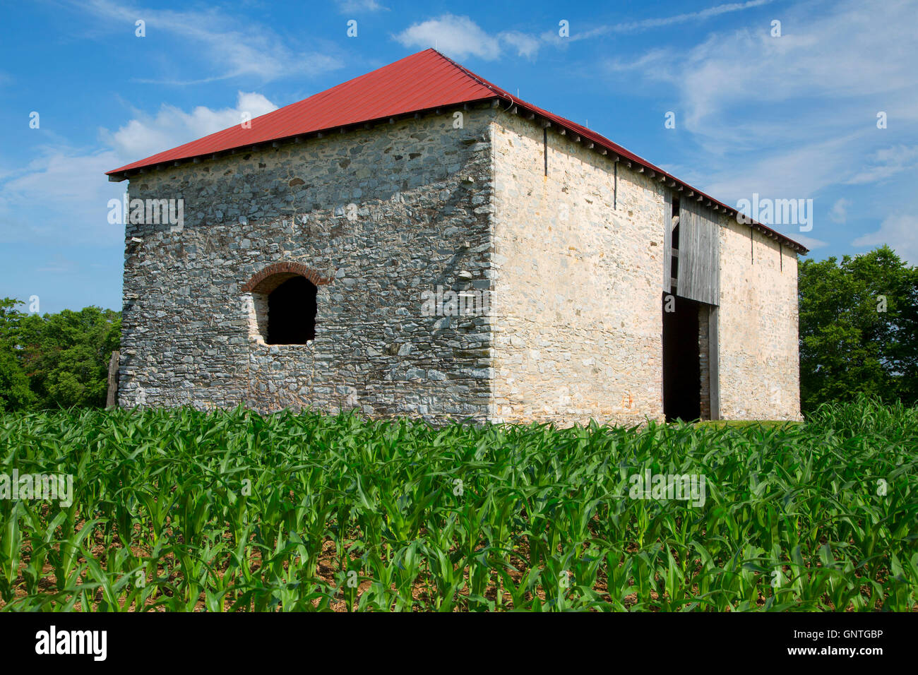 Best Farm barn, Monocacy National Battlefield, Maryland Stock Photo