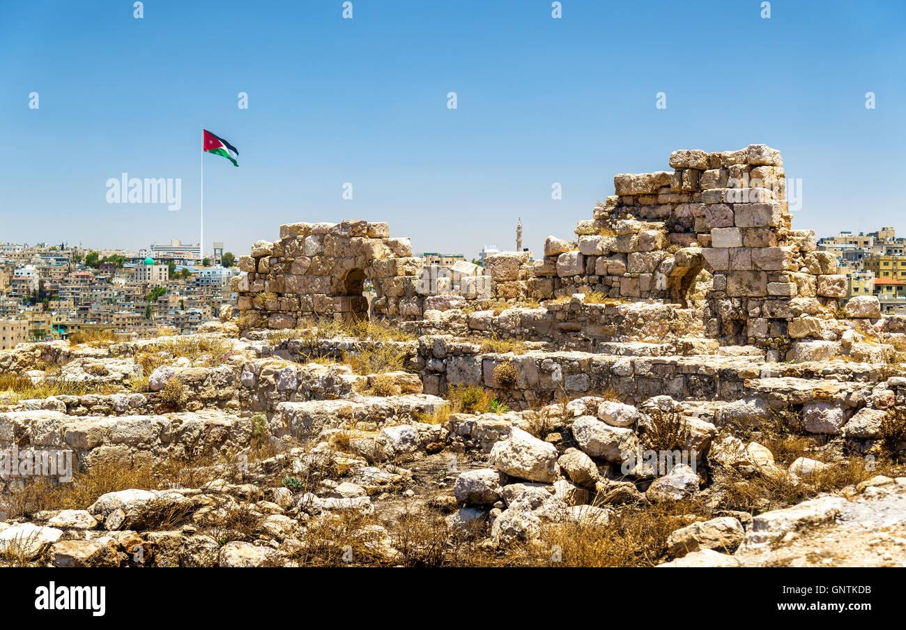 Ruins of the Amman Citadel Stock Photo