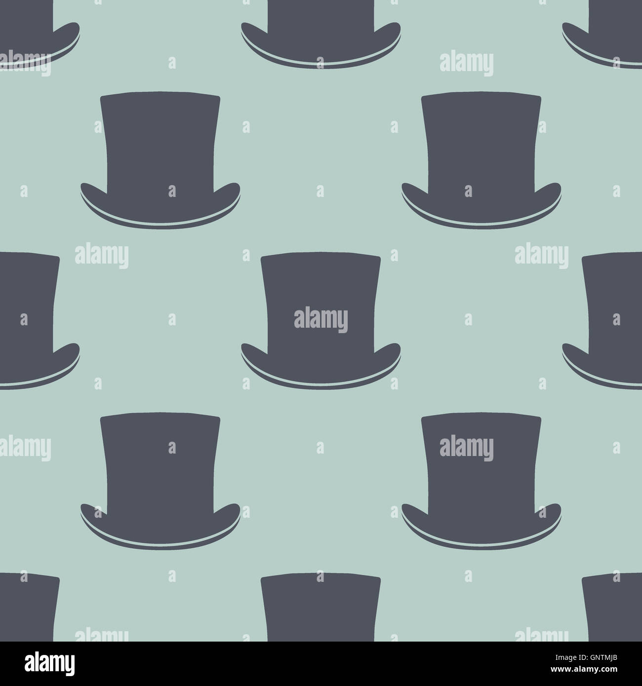 Vintage cylinder hat seamless pattern Stock Photo - Alamy