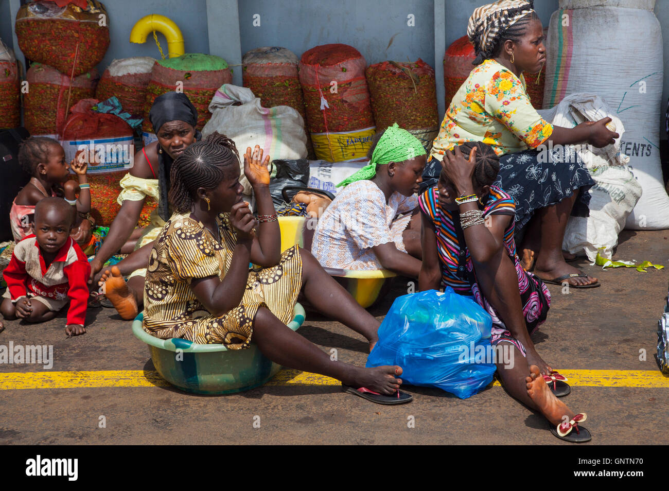 People in Freetown, capital of Sierra Leone, Africa. Stock Photo