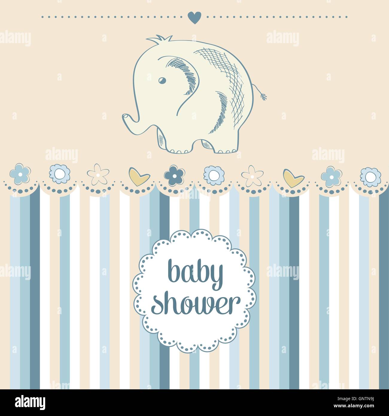 baby boy shower card Stock Vector Image & Art Alamy