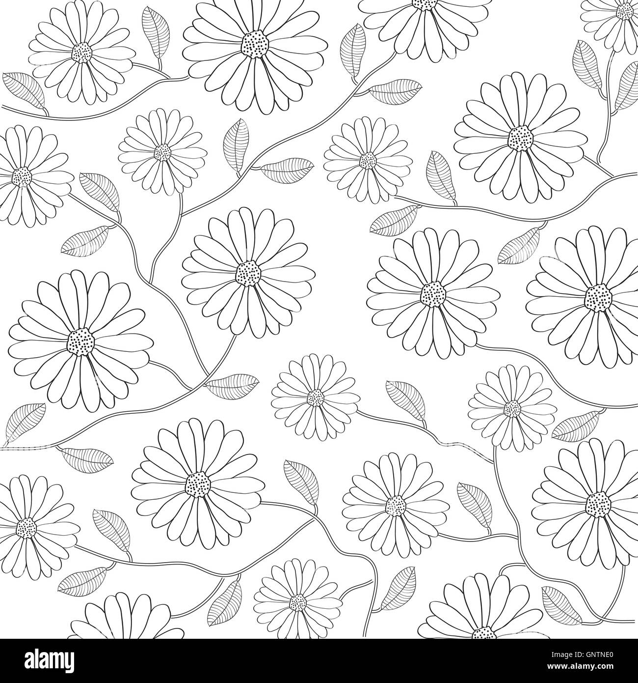 Abstract flowers background Black and White Stock Photos & Images - Alamy