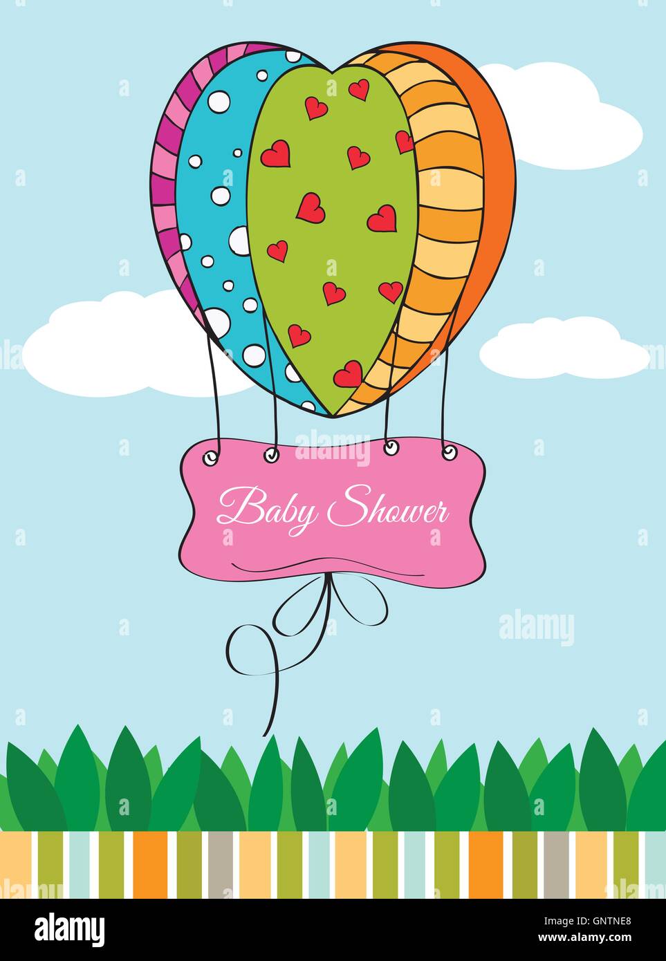 Beautiful baby shower card Stock Vector Image & Art - Alamy