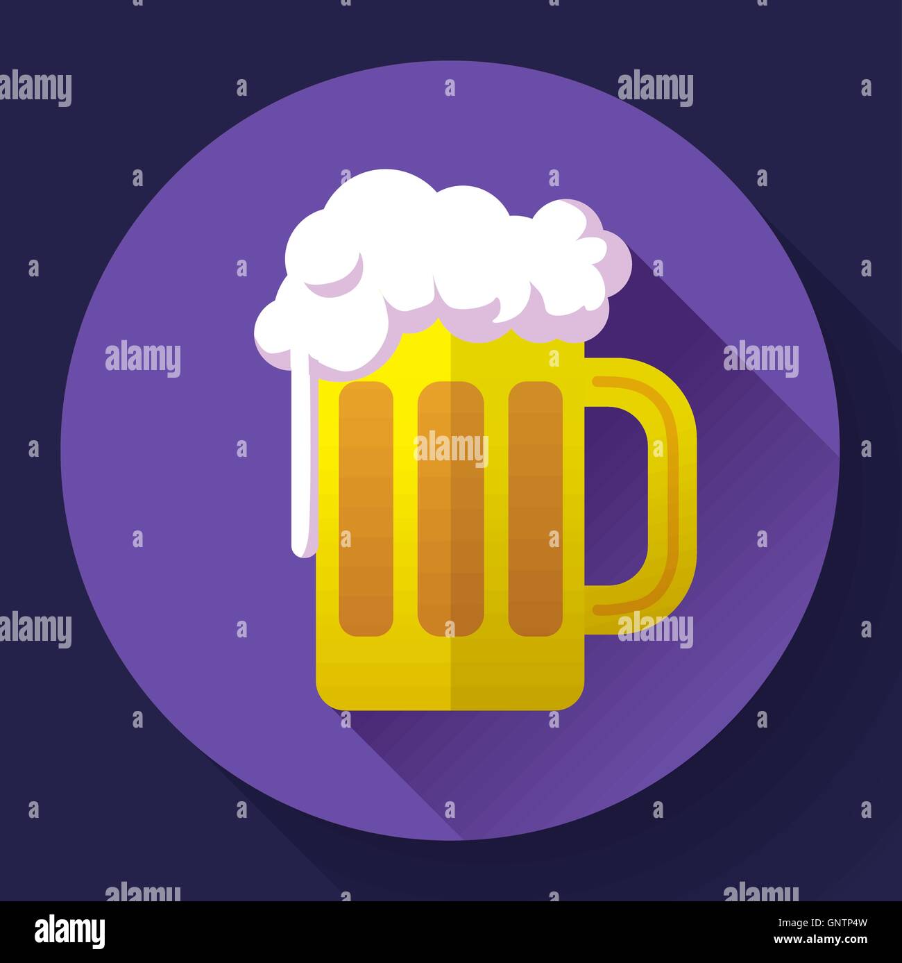 Vector beer glass cup icon. Oktoberfest logo. Flat designed style Stock ...