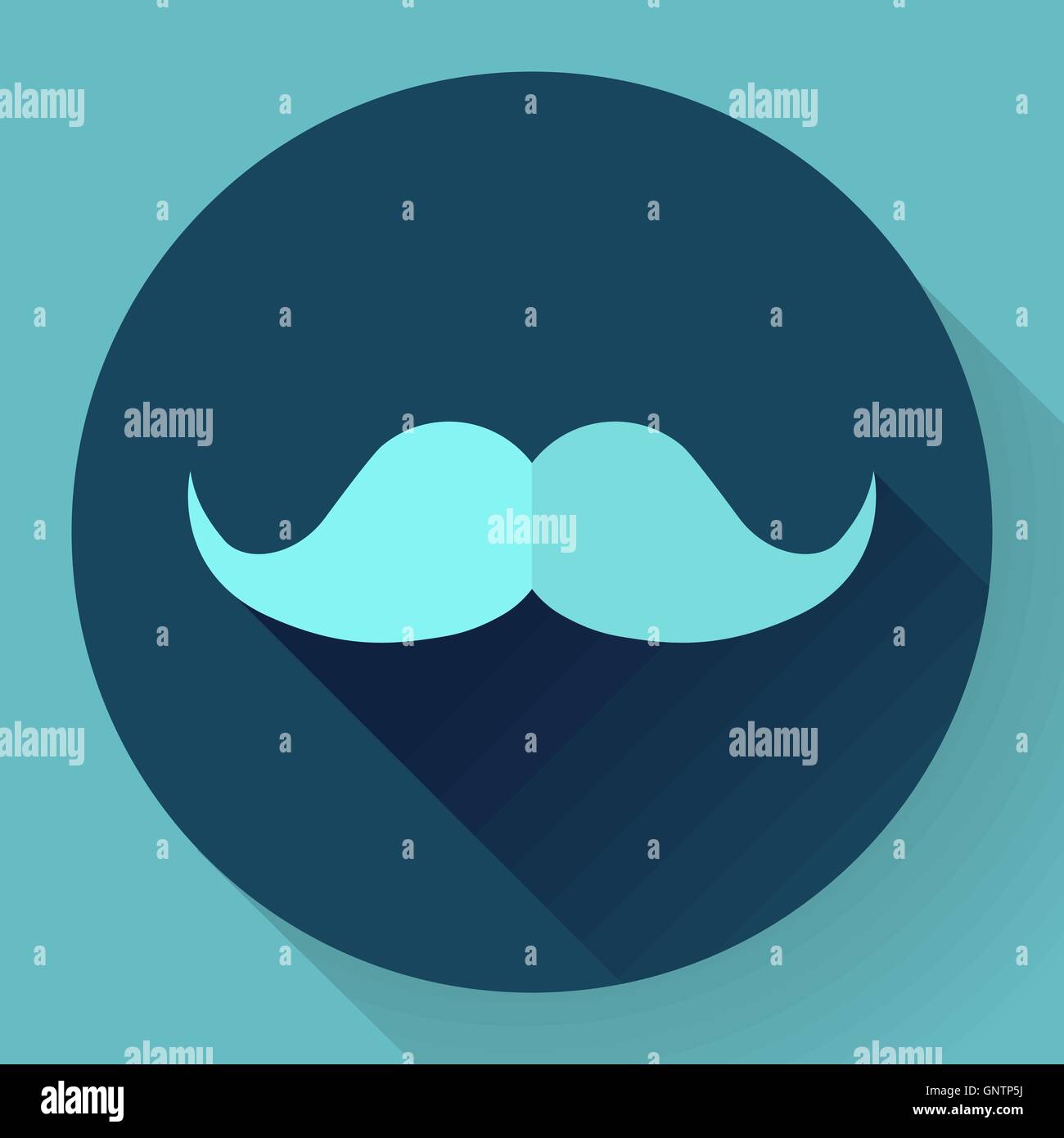 Facial hair mustache flat icon for apps and websites Stock Vector Image
