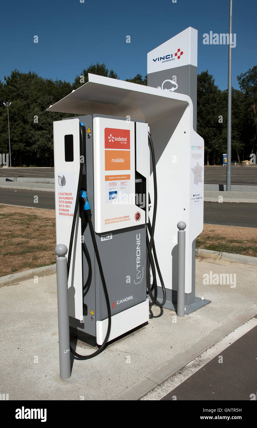Motorway car charging station France - A rapid charger for electric  vehicles at a French autoroute service area Stock Photo - Alamy