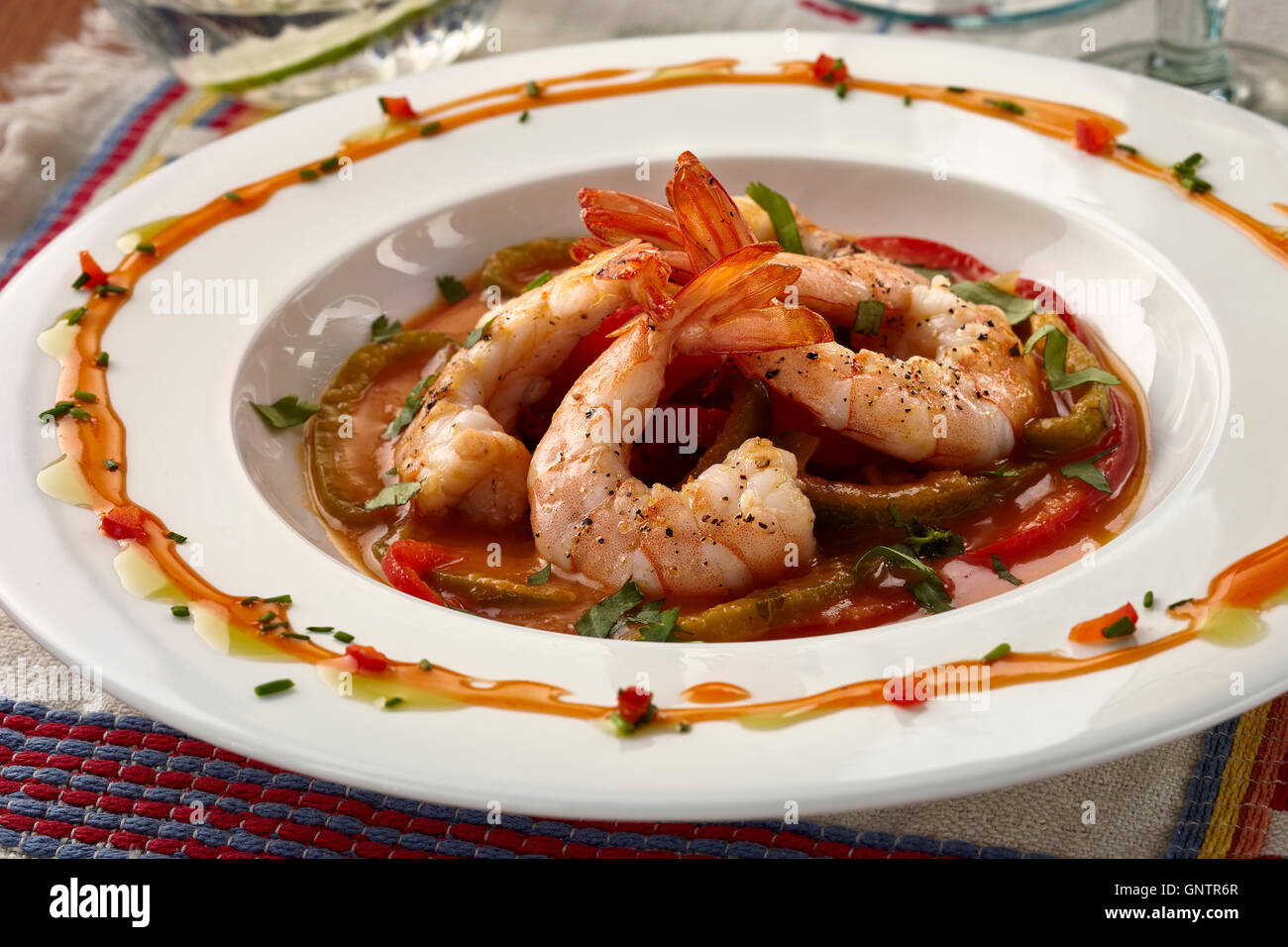 Shrimp Veracruz Stock Photo