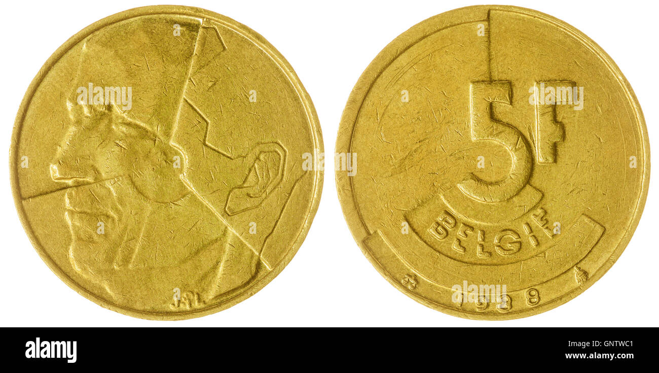 Belgium franc coin hi-res stock photography and images - Alamy