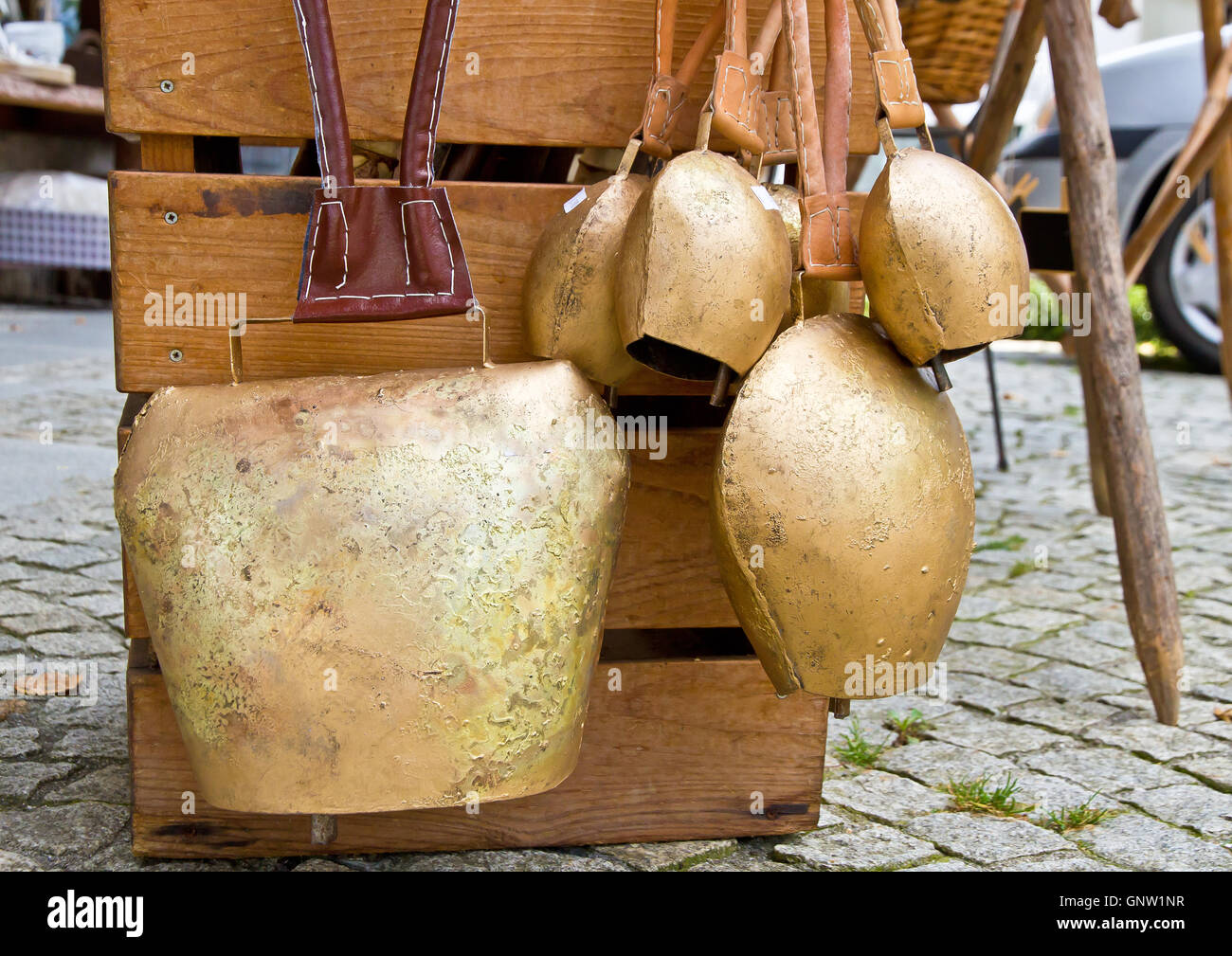 Cow Bells Traditional Bulgarian Animal Bells Stock Photo