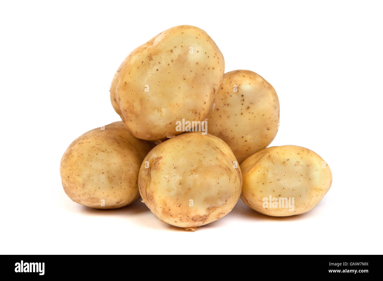 Group of potatoes isolated on white Stock Photo Alamy