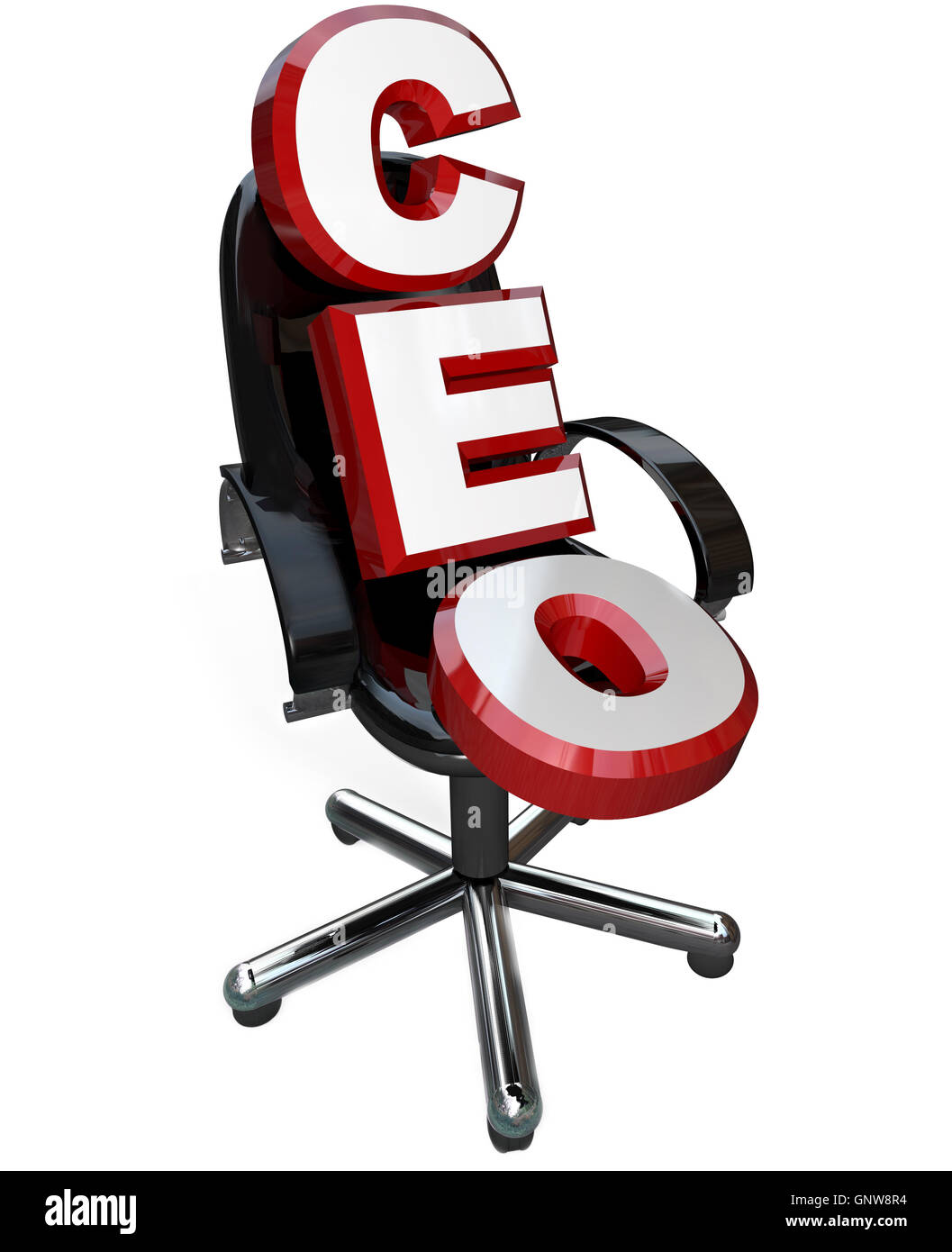 CEO Office Chair Promoted to Top Leadership Position Stock Photo
