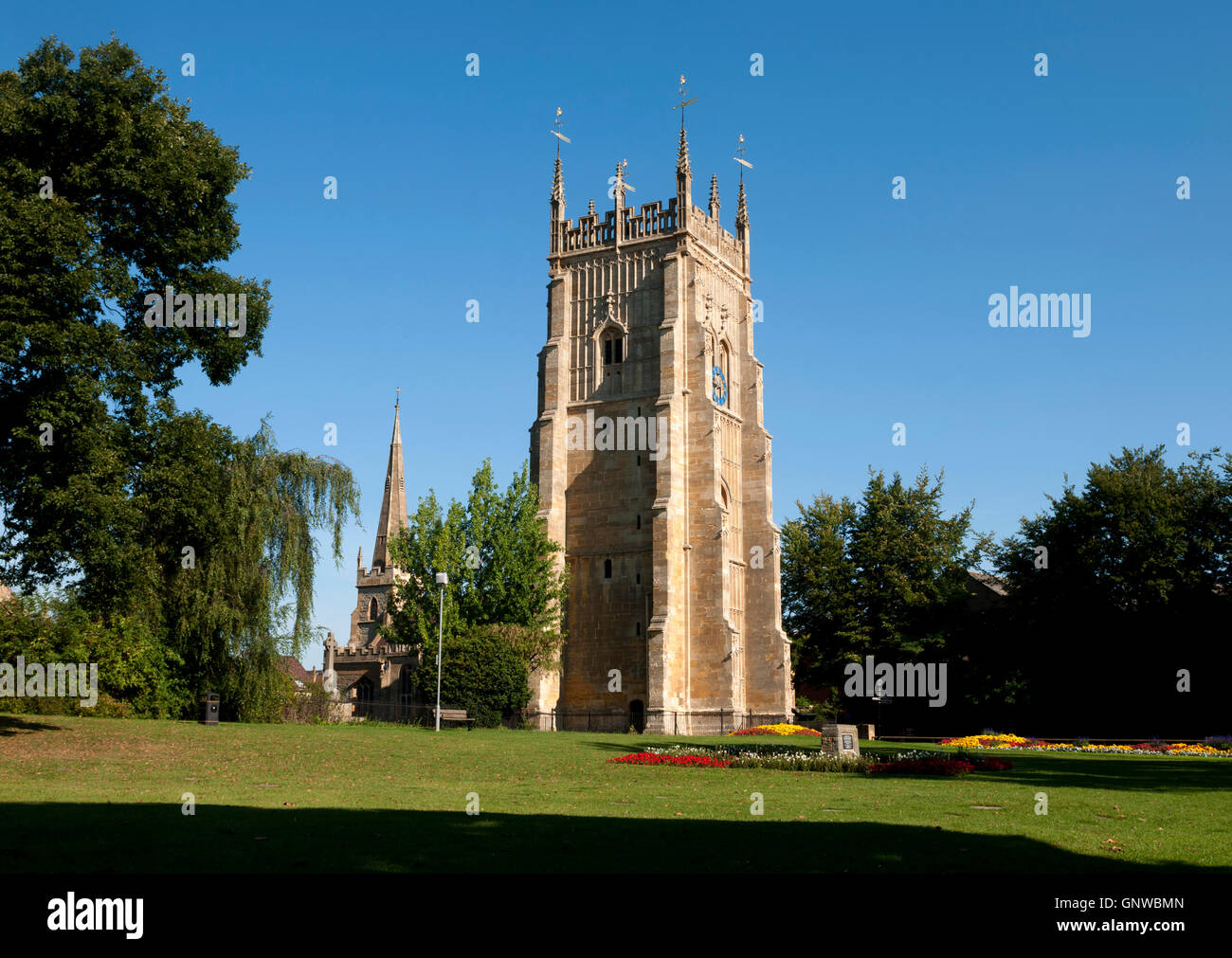 The Abbey bell tower, Evesham, Worcestershire, England, UK Stock Photo