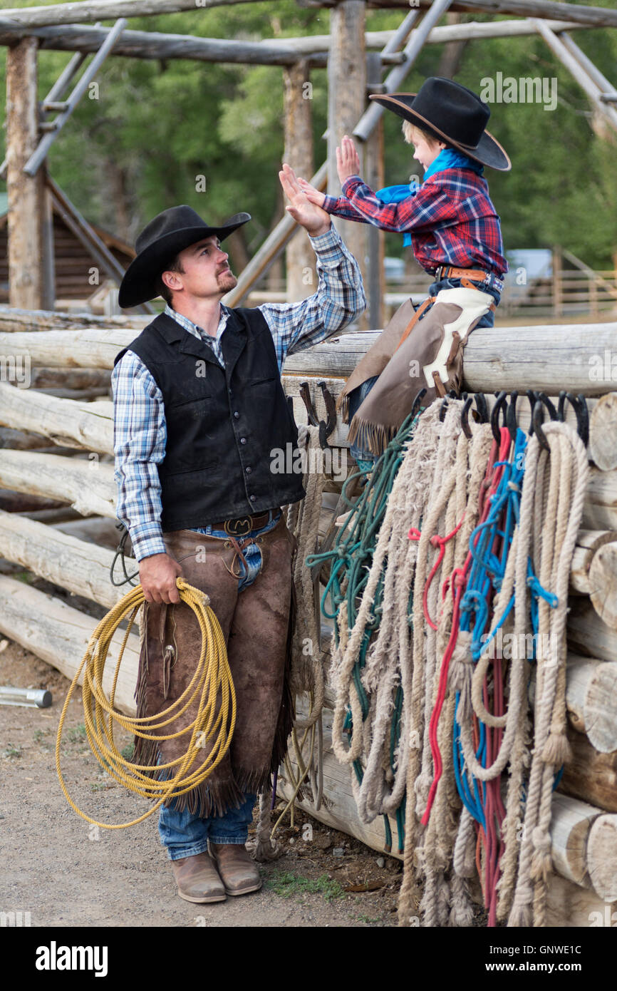 Man father son ranch hi-res stock photography and images - Alamy