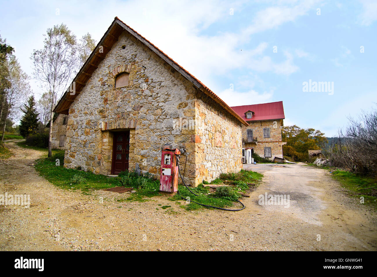 abandoned house of Tatoi Palace, the place where stayed the former greek Royal family Stock Photo