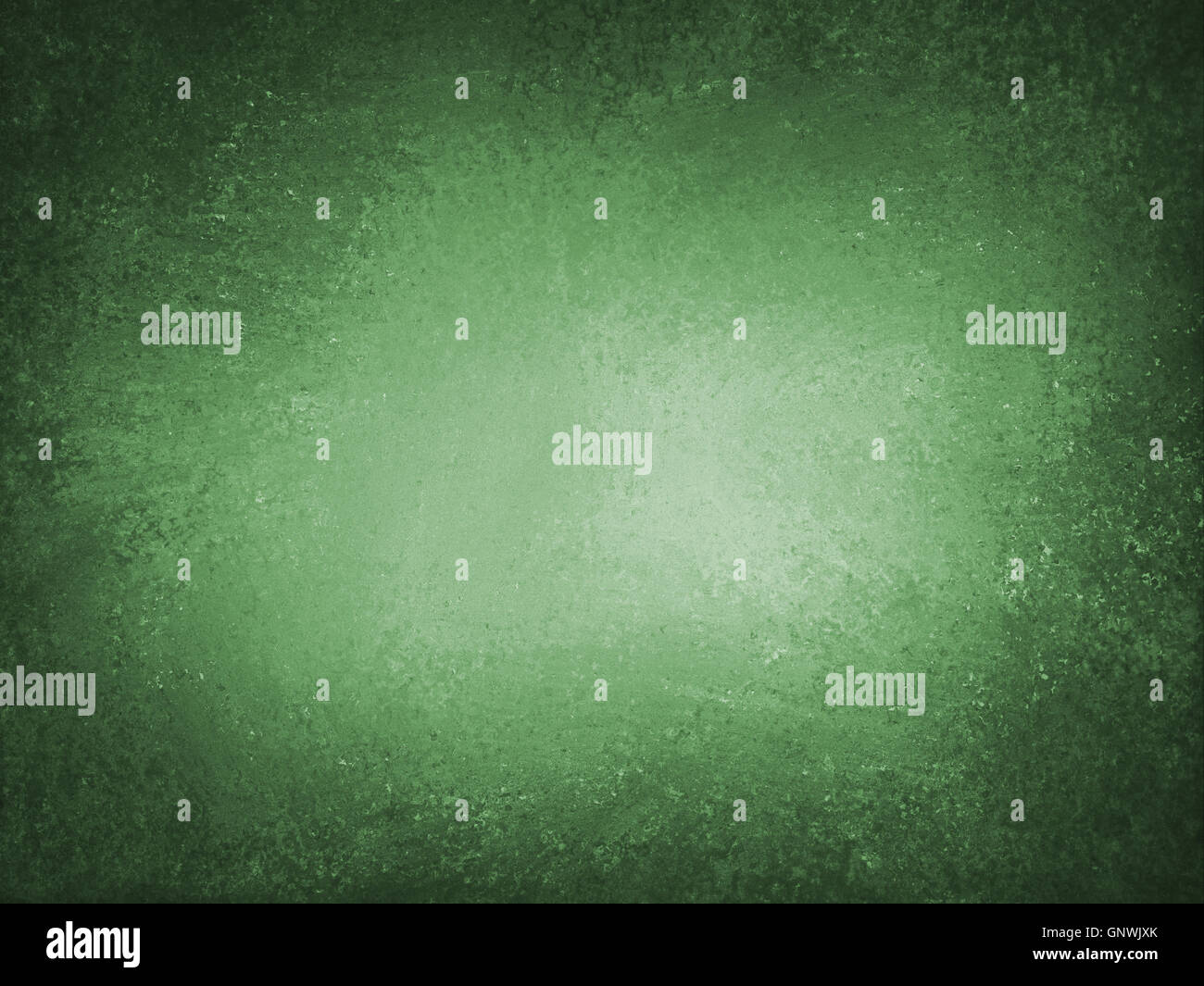 green background with black grunge border, Christmas background with vintage textured vignette Stock Photo