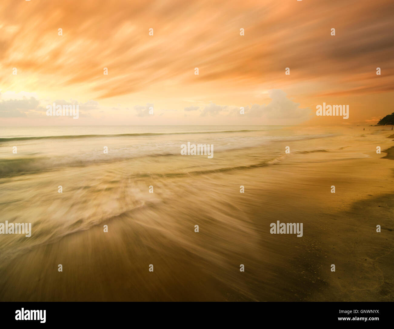 beach and sunset Stock Photo - Alamy