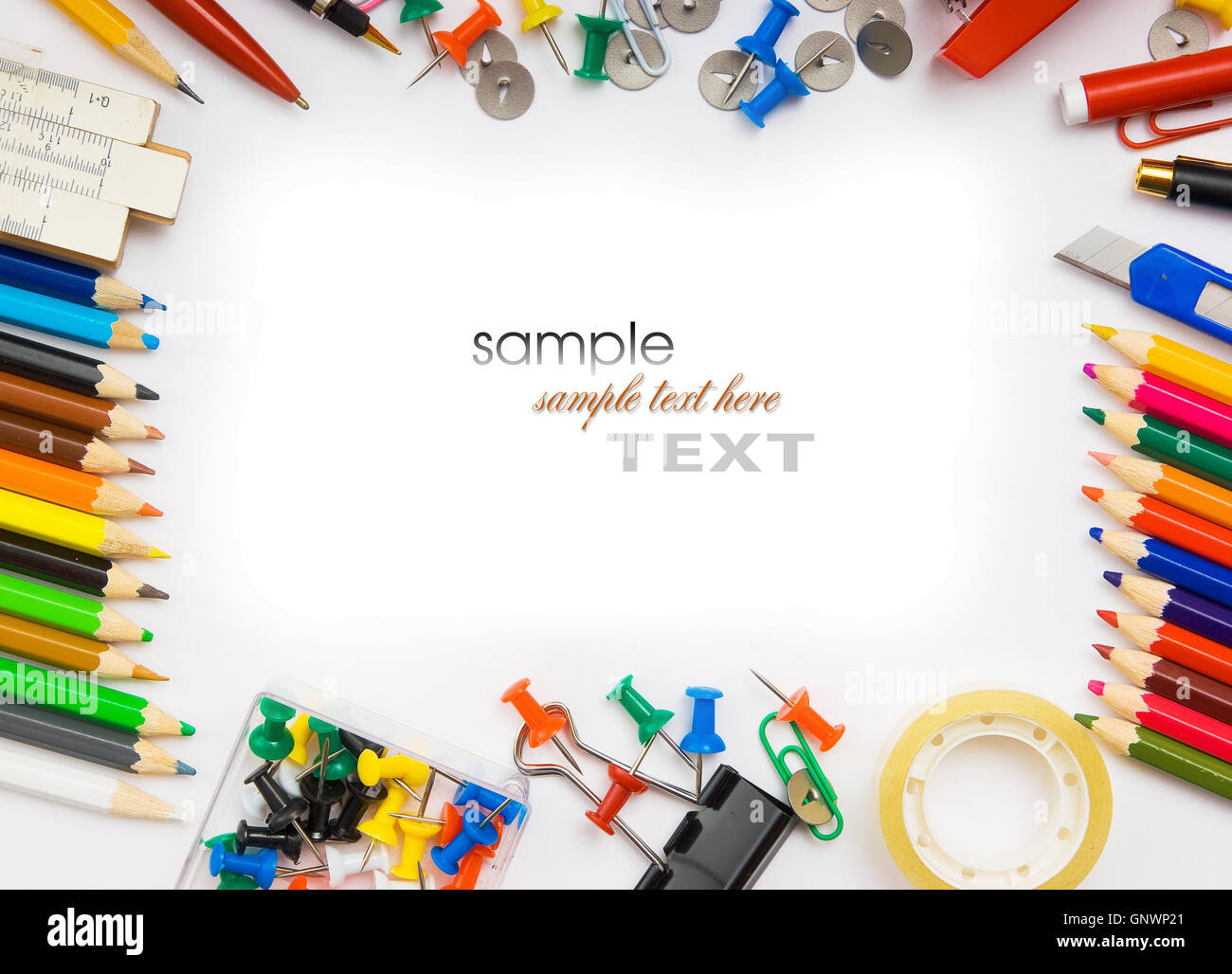 Monthly Calendar With Office And Stationery Stock Photo Alamy