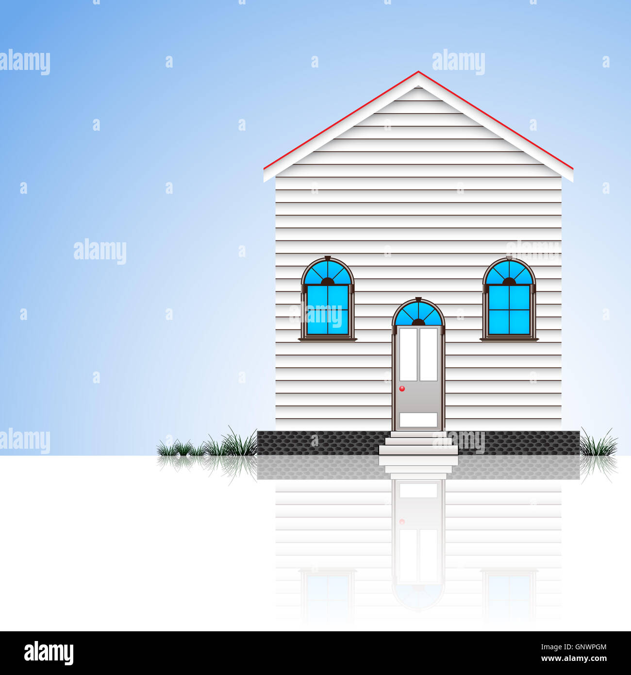 modern house and blue sky Stock Photo - Alamy