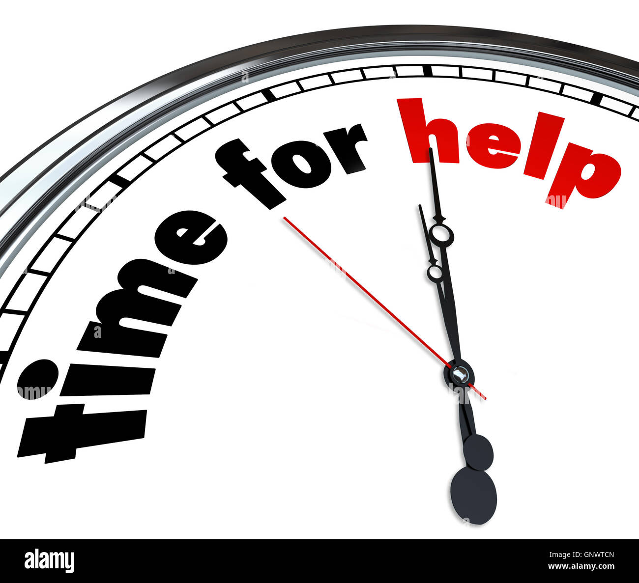 Time for Help Clock Countdown Fundraiser Charity Stock Photo Alamy