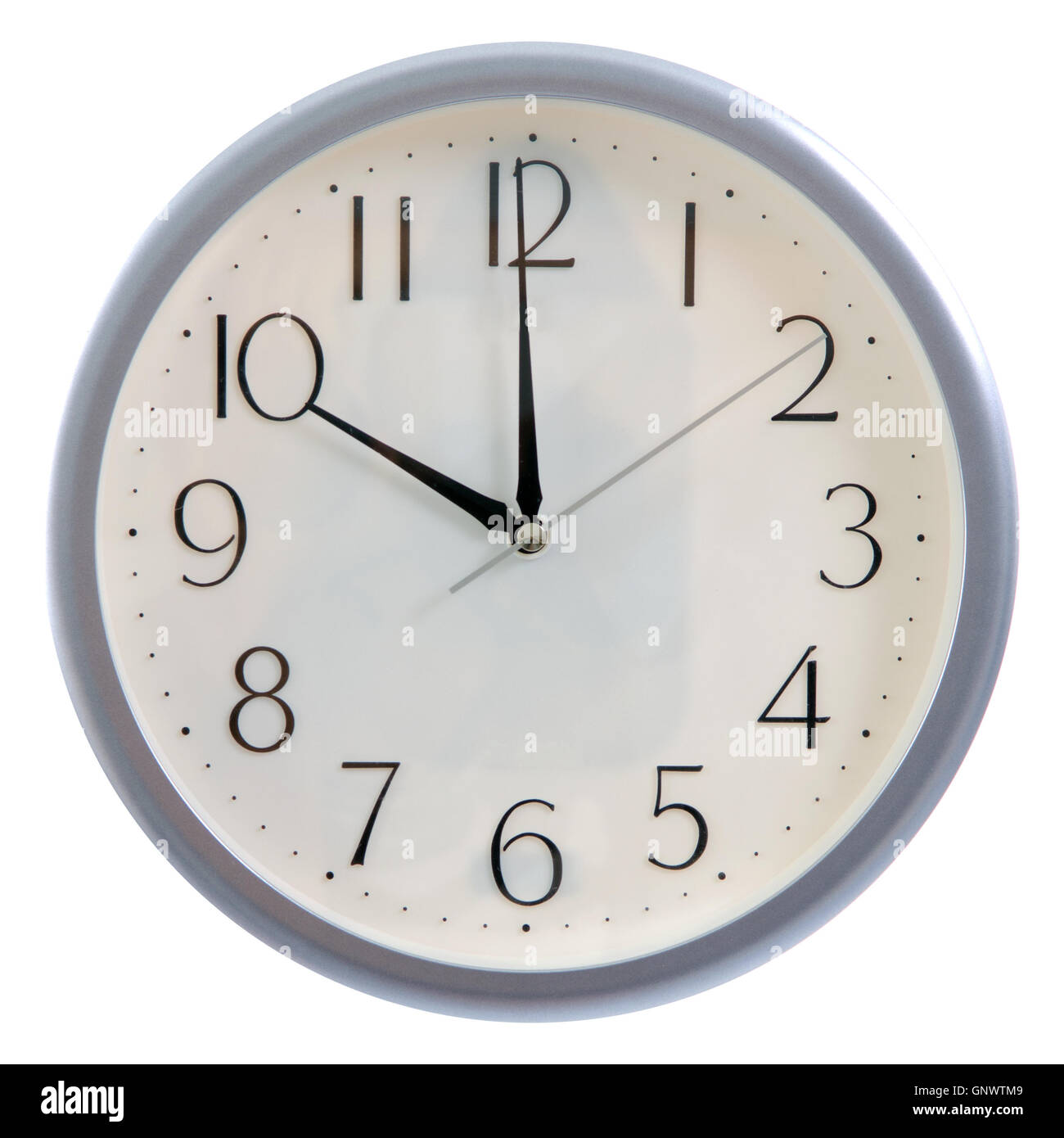 isolated white clock at 10pm Stock Photo - Alamy