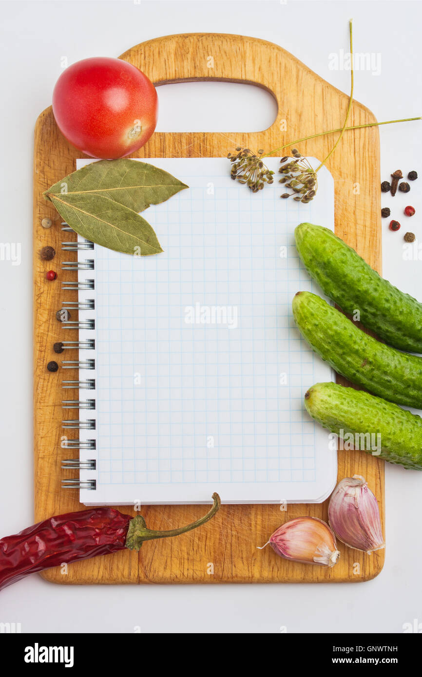 Notebook Con Ricette Notebook with recipes Stock Photo - Alamy