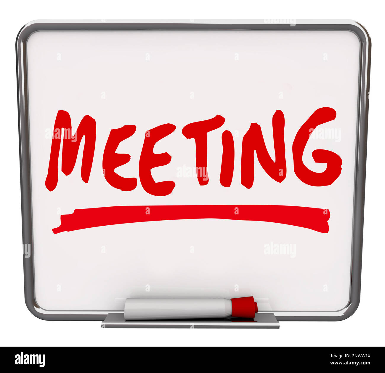 Meeting Word Dry Erase Board Discussion Meet-Up Stock Photo