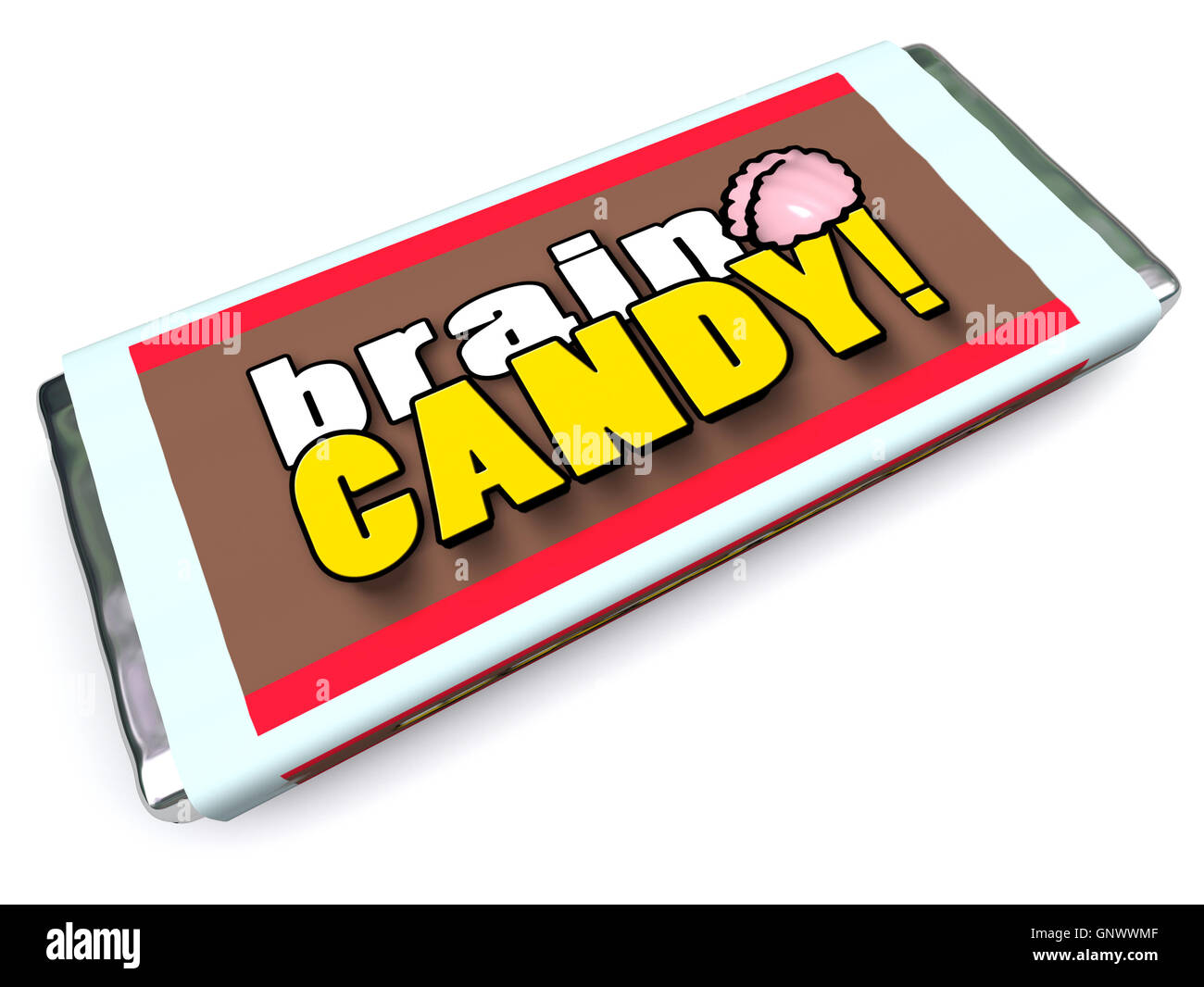 Brain Candy Chocolate Bar Wrapper Stimulate Ideas Stock Photo