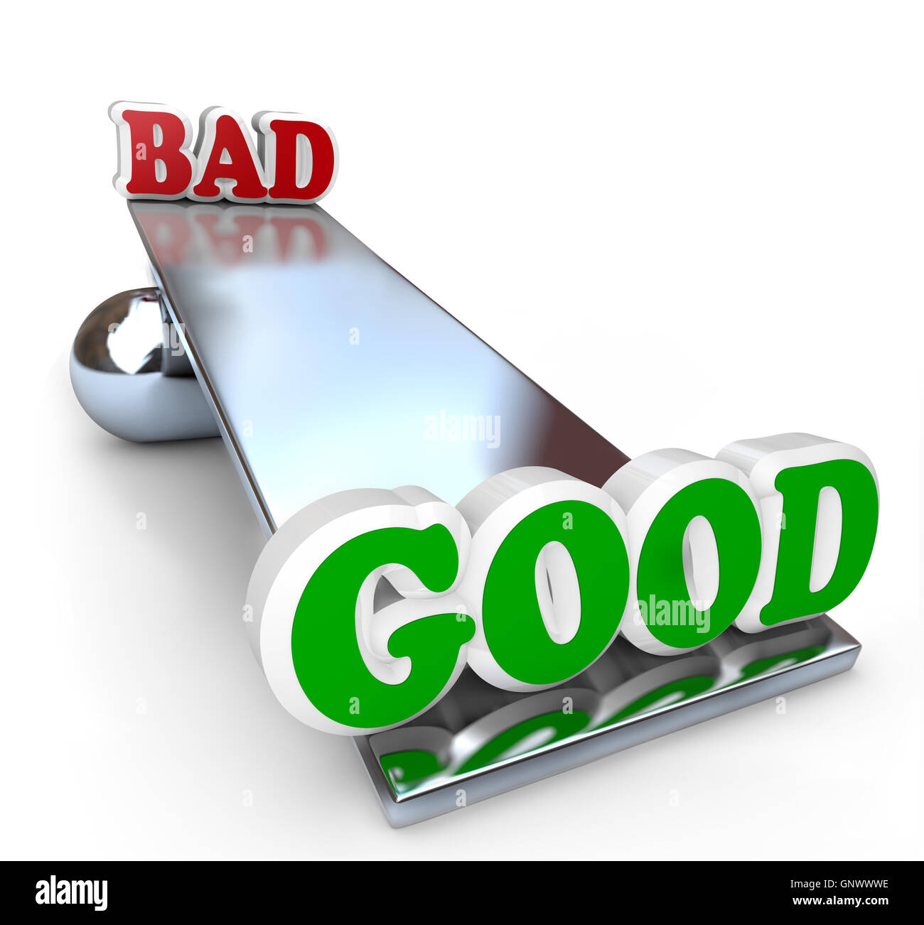 Good vs Bad Comparison on Balance Weighing Differences Stock Photo Alamy