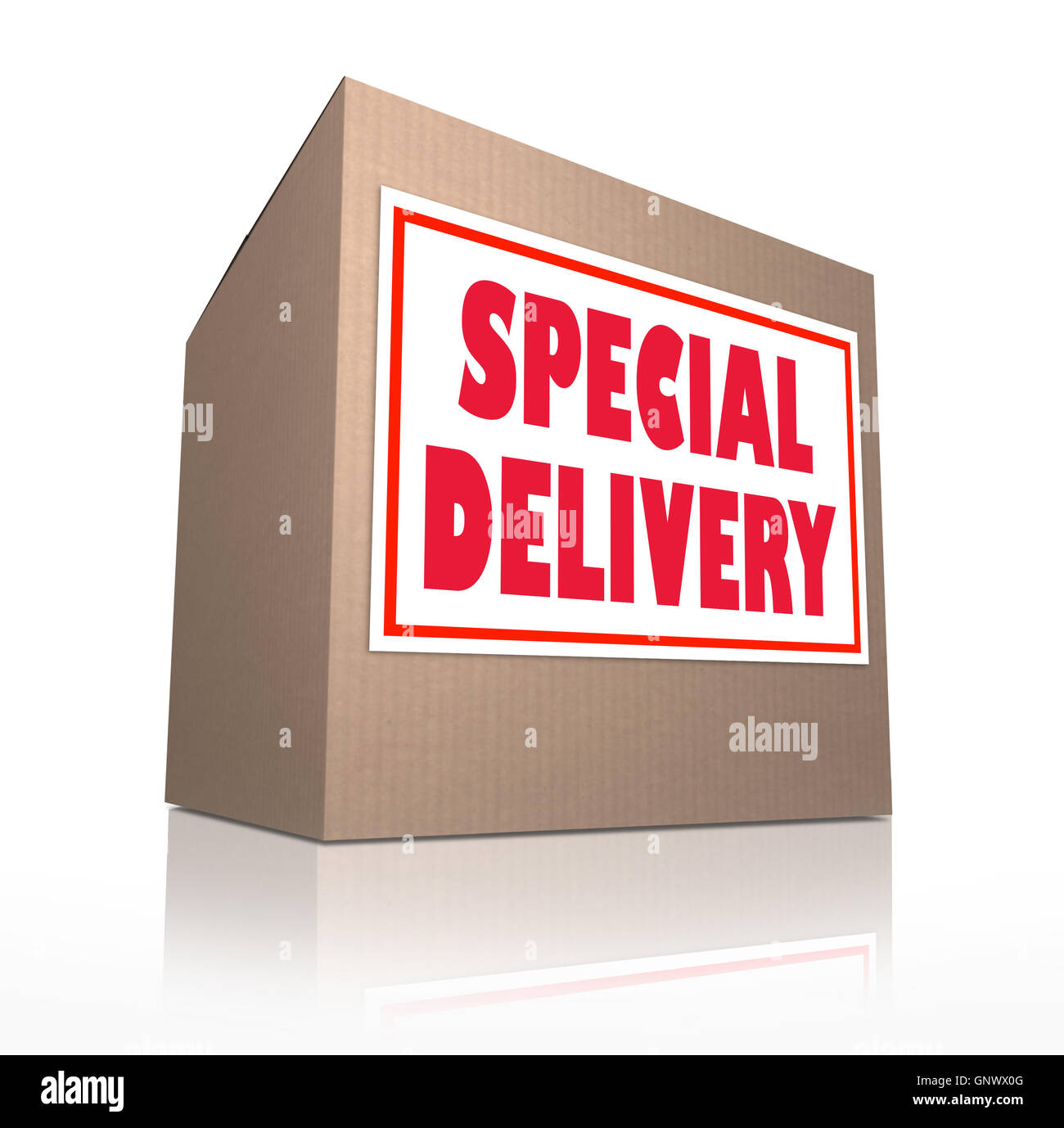 Special Delivery Mailed Cardboard Box Shipment Stock Photo Alamy