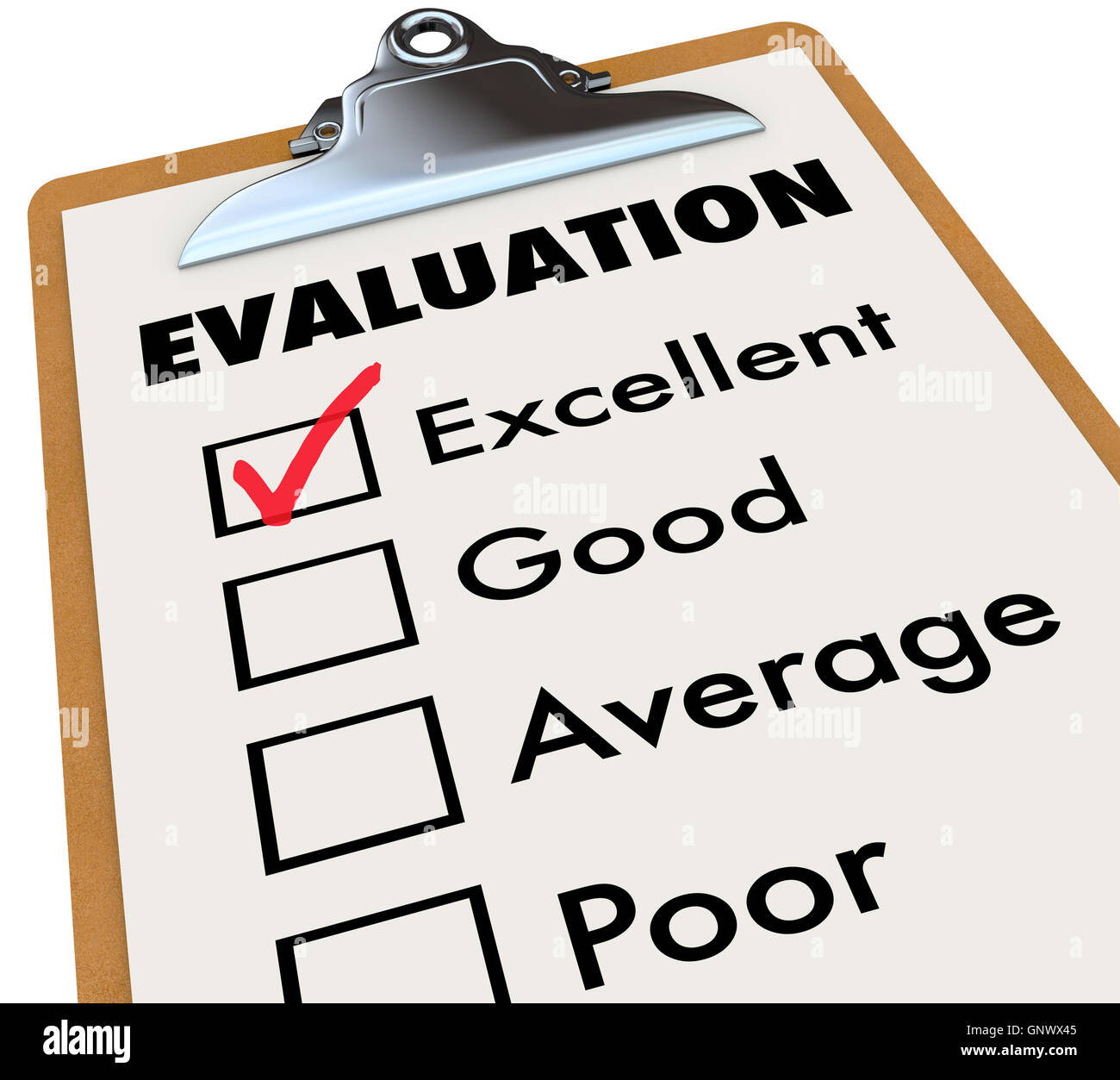 Evaluation Report Card Clipboard Assessment Grades Stock Photo Alamy