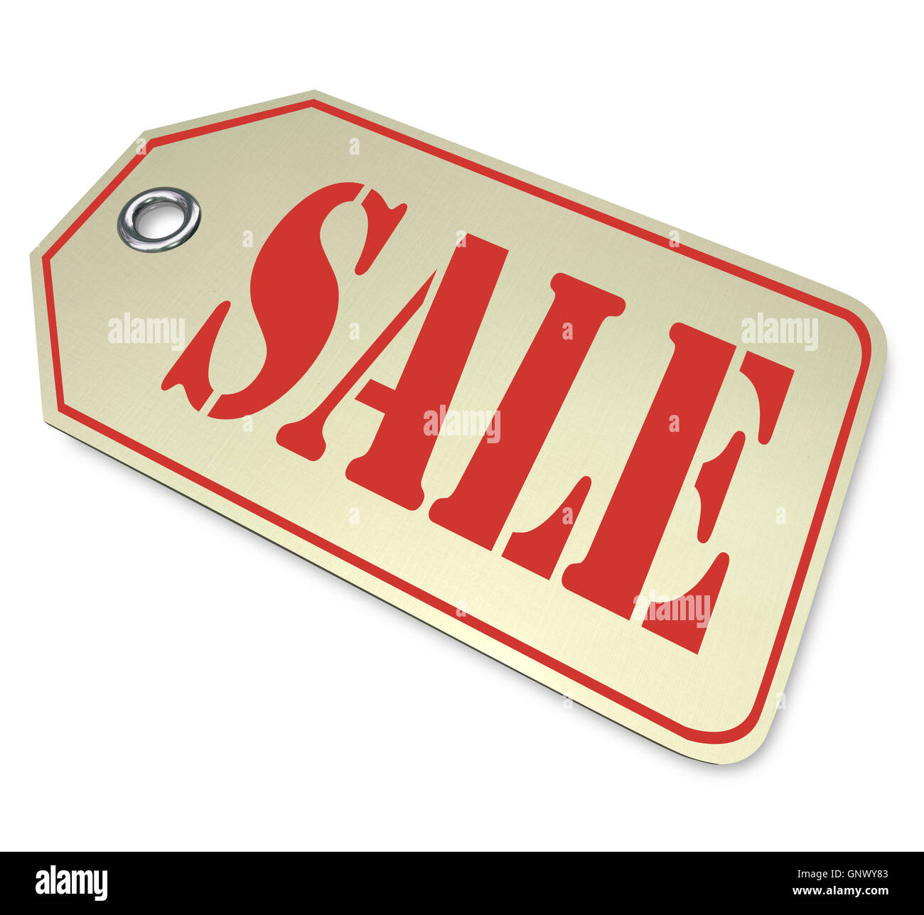 Sale Tag - Special Clearance Prices Cost Less During Store Savin Stock Photo