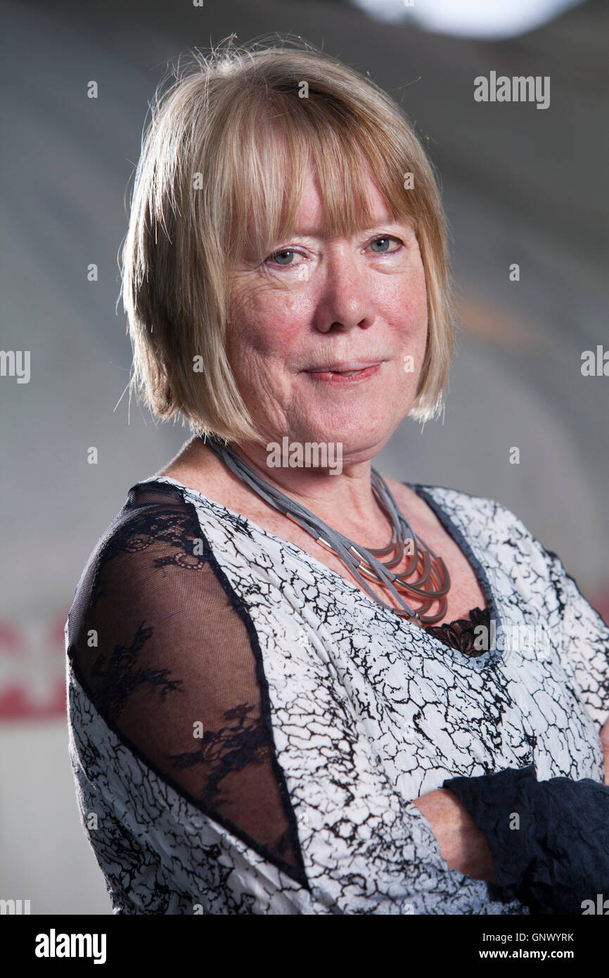 Pauline Bryan, the Scottish writer and editor, at the Edinburgh International Book Festival. Edinburgh, Scotland. 14th August 2016 Stock Photo