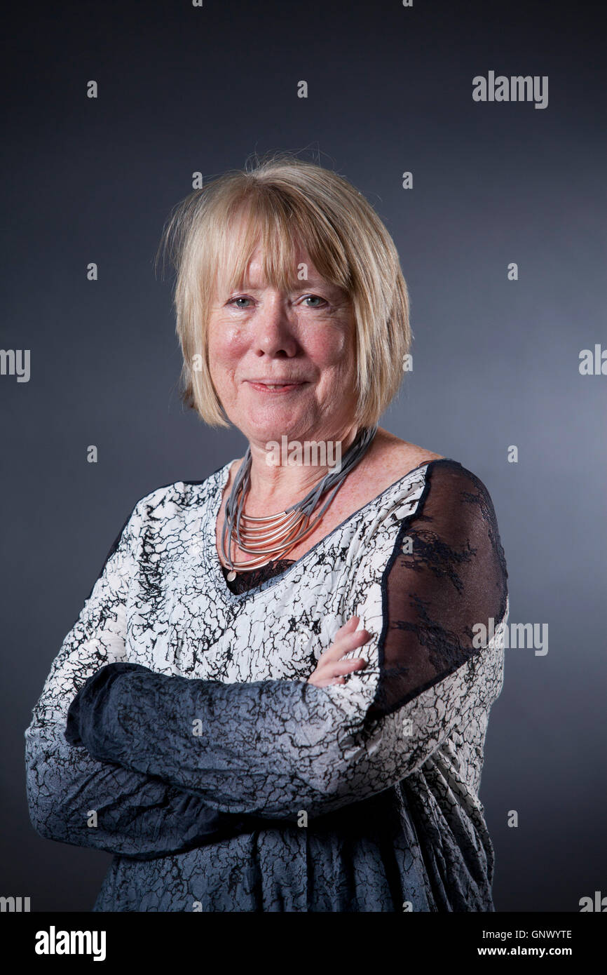 Pauline Bryan, the Scottish writer and editor, at the Edinburgh International Book Festival. Edinburgh, Scotland. 14th August 2016 Stock Photo