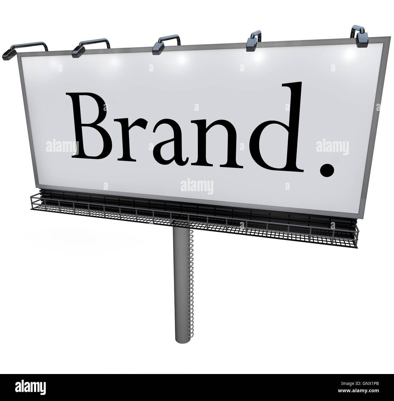 Brand Word on Billboard Advertising Marketing Message Stock Photo Alamy