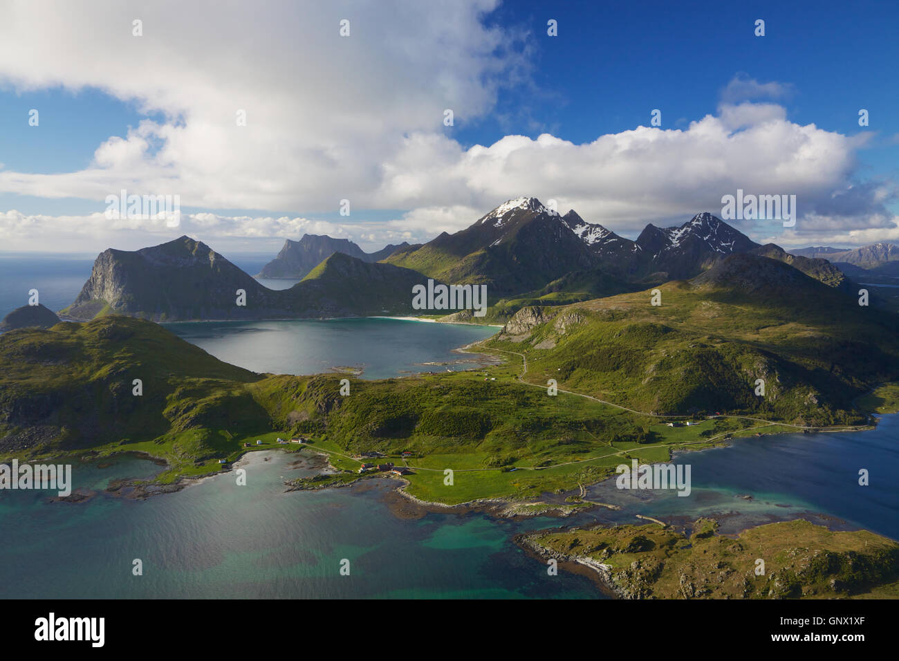 Aerial view of lofoten islands hi-res stock photography and images - Alamy