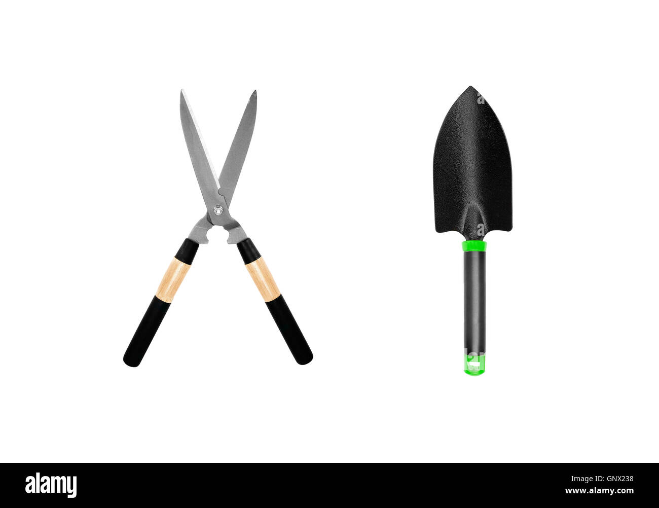 Garden tools isolated Stock Photo Alamy