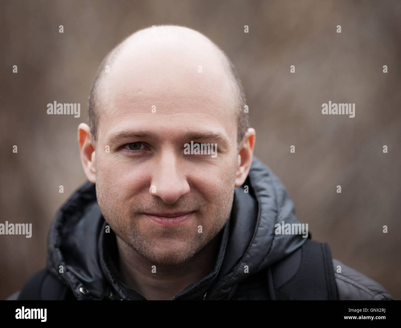 Bald man portrait Stock Photo