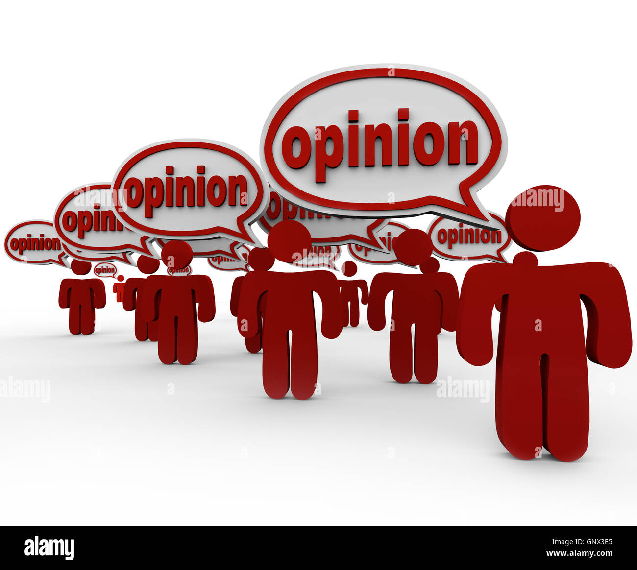 Many People Sharing Opinions Critics Talking Word Opinion Stock Photo