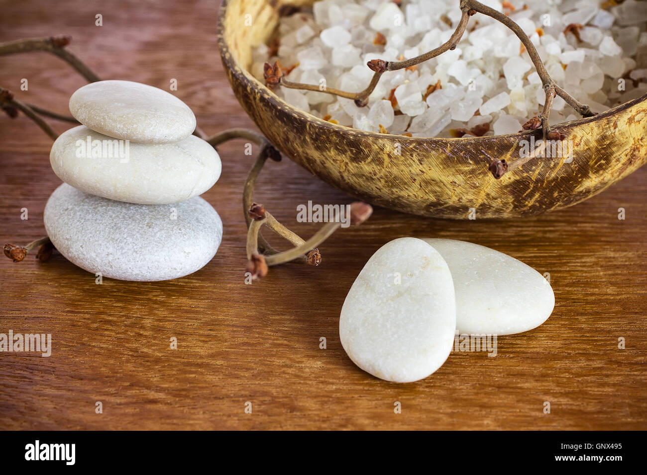 Sp Ah Rocks Spa bamboo stones hi-res stock photography and images - Alamy