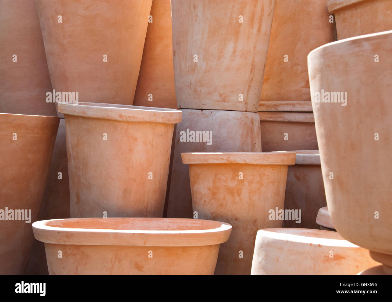 Clay flower pots Stock Photo Alamy