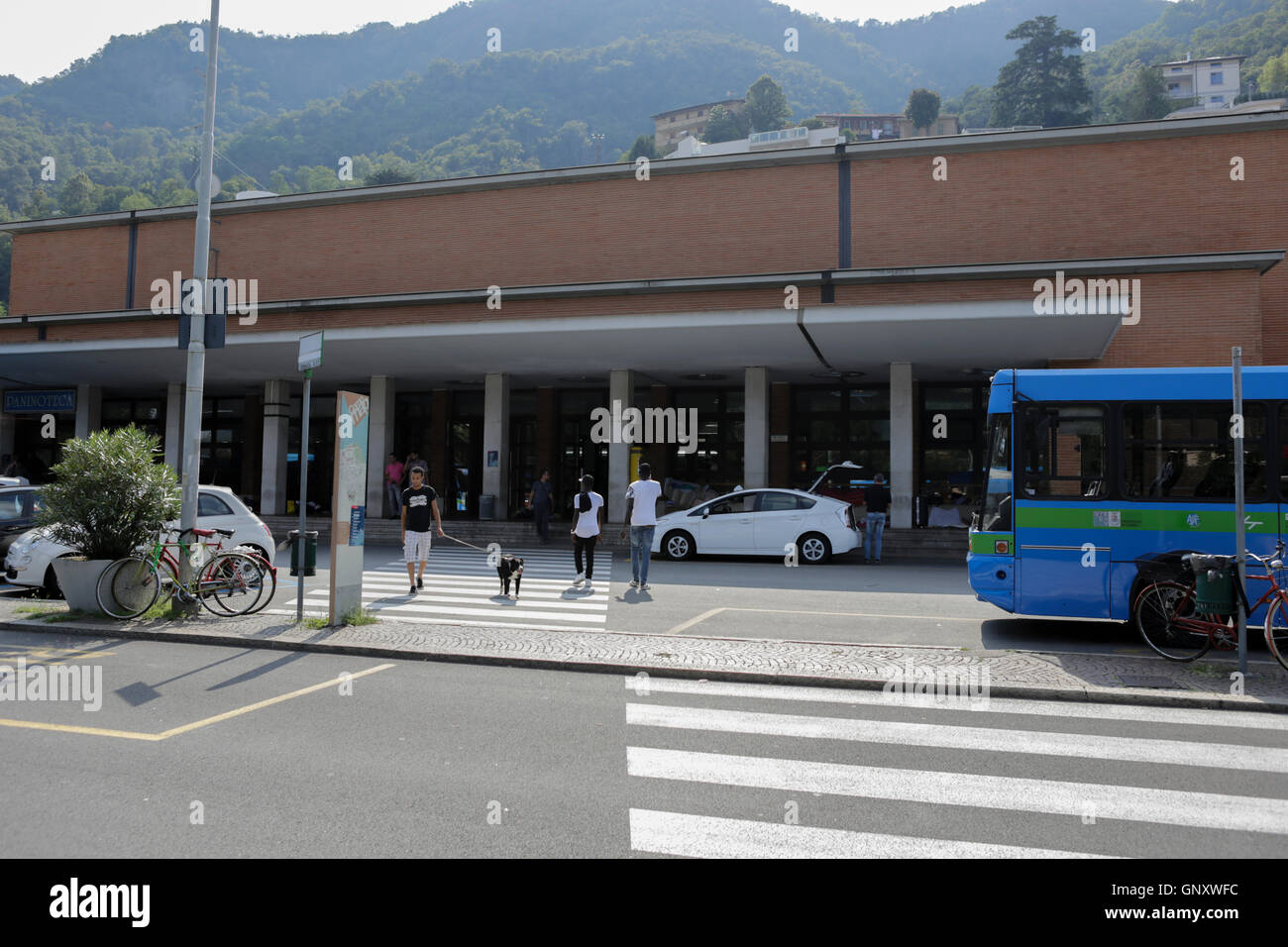 Como Italy 1st September 2016 Como San Giovanni Railway Station Is The Last Stop Before Switzerland Around A Hundred Refugees Sleep Rough Outside Como San Giovanni Railway Station From Here They Try