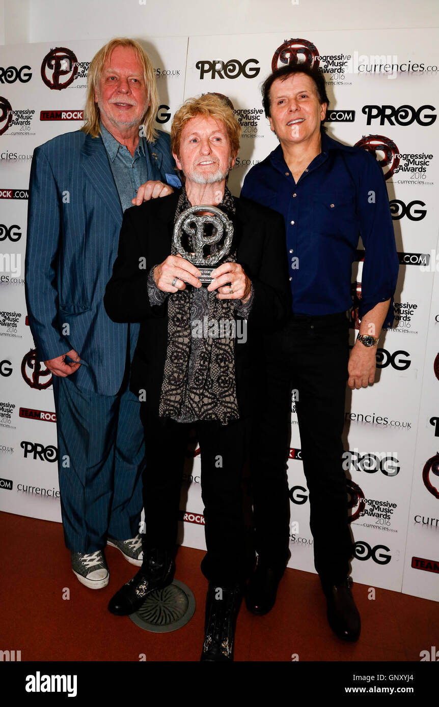 London, UK. 01st Sep, 2016. Jon Anderson and his band at the Progressive Music Award 2016 ar Underglobe theater in London Southbank, UK on the 1 of September 2016. . 09/01/16. Credit:  Dominika Zarzycka/Alamy Live News Stock Photo
